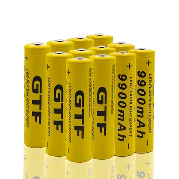 2/10vnt NAUJŲ PARDAVIMO de bateria 18650), 3,7 V 9900 MAH de bateria priedus de LTIO recarregvel para Lanterna Led 18650 bateria Atacado