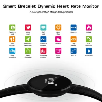 2018 geriausių pardavimo Vandeniui IP67 Originalus Turas Fitness Tracker Širdies ritmo Monitorius kraujo spaudimas SmartBand už redmi 4 ios