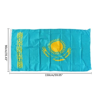 2018 Karšto 90*150cm Kazachstano Vėliava Kabo Reklama Biuro Veiklos Paradas Namų Puošybai B89
