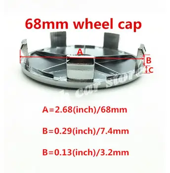 4pcs 56mm 60mm 65mm, 68mm Automobilio emblema Varantys Centras hub Kepurės Ženklelis apima ratų lipdukas automobilių Optikos reikmenys