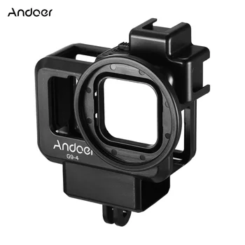 Andoer G9-4 Plastikiniai Kamera Narve + MT-09 Selfie Stick Trikojo Veiksmų Fotoaparato Vlog Rinkinys su Šaltu Batų GoPro Hero 9 Priedai