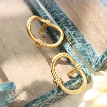 Aukso Gotikos Madinga Žiedas Perdėti Nišą, Naujas Derlius Paprastų Moterų Vestuvių Dovanos Priedai Nerūdijančio Plieno Fine Jewelry