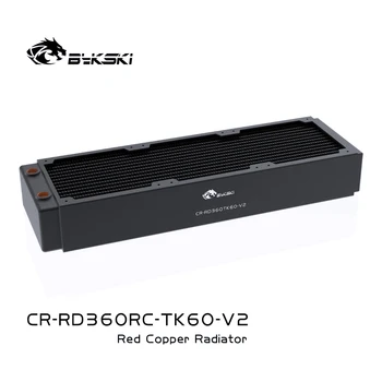 Bykski 360mm juoda vandeniu aušinamas vario radiatorius, kurių storis 60mm, naudojami kompiuteryje šilumos išsklaidymo, CR-RD360RC-TK60-V2