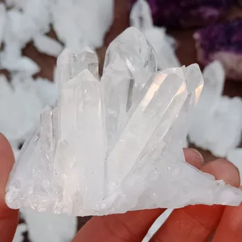 DHXYZB 50-200g natūralaus grubus aišku, kvarco kristalų sankaupos gėlių kristalų taško lazdelė gijimą, kristalai raw akmenų, Mineralų, dekoras