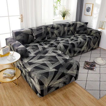 Elastinga Stora Viskas įskaičiuota Kampe Sofa Cover Geometrijos Ruožas Sofa Slipcover už Gyvenamasis Kambarys Sofos, Kėdės, Sofa-lova, Rankšluostį L Formos