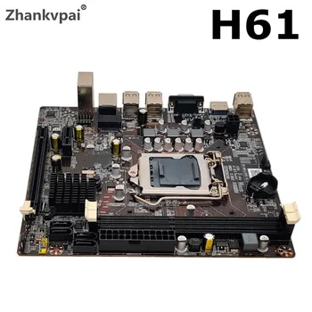 H61 LGA1155 Darbastalio Plokštė Intel Rinkinys Su Core Duo 3.4 G Cpu i3-2130 + 4GB Atminties Kompiuterio Mainboard Surinkti