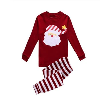 Kalėdų Kūdikių Berniukų Drabužiai Atitiktų Naujus Santa Kostiumai Mergaičių Naktiniai Marškiniai, Pižamos Rinkiniai X'Mas Tee Marškinėliai Kelnės Vaikams Pijamas Dovana Sleepwear