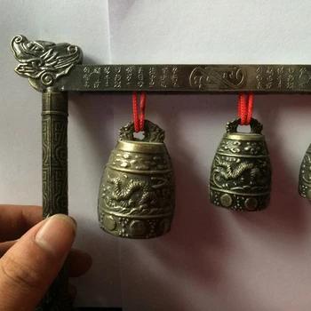 Meditacija Gong Su 5 Puošnus Bell Drakonas Dizainas Kinijos Muzikos Instrumentas, Metalo Rankdarbiai
