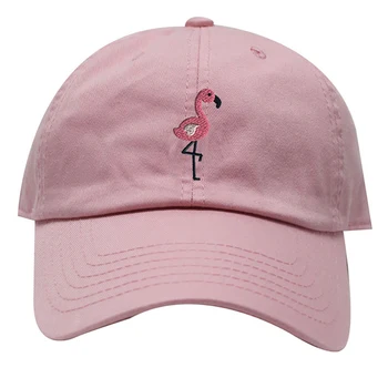 Mielas Mini Flamingo Beisbolo kepuraitę Vasaros Siuvinėjimo Baby Pink Moterų Medvilnės Snapback Kepurės Mergaitėms