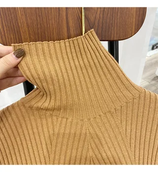 Moterų Megztinis Rudens/Žiemos ilgomis Rankovėmis Dryžuotas Megztiniai Megztinis Moterų Golfo Megztinis