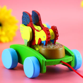 Naujas Medinis Vaikštynės Lokys Žaislas Stumti Traukti Žaislas Vaikščioti Kūdikio Žaislai Automobilių Žaislas Kūdikiui Vaikščioti Anksti Švietimo Žaislai