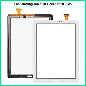 Naujas Samsung Tab 10.1 2016 SM-P580 SM-P585 P585Y Jutiklinio Ekrano Skydelis skaitmeninis keitiklis Jutiklis Priekinio Stiklo P580 Touchscreen Pakeisti