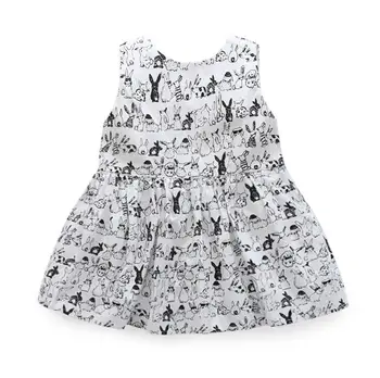 Naują iki 2017 m. Vasaros Girl Dress Triušis spausdintą Modelio Baby Girl Dress,Naujagimiams,Kūdikiams,Baby Girl Drabužių,0-24M kūdikių
