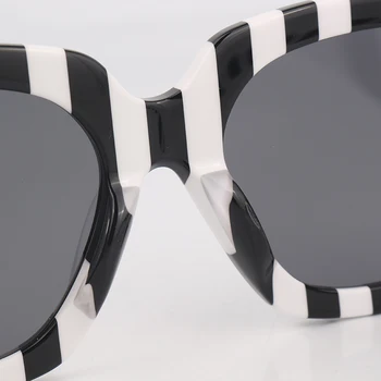 Negabaritinių stačiakampis, akiniai nuo saulės moterims Zebra modelio spausdinimo rėmo akiniai nuo saulės moterims