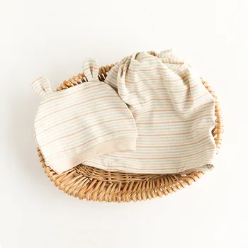Organinių spalvos medvilnės dangtelis mėnesį nėščia moteris po gimdymo motinos skrybėlę dvigubo sluoksnio vėjo medvilnės šalikas Naujagimių skrybėlę