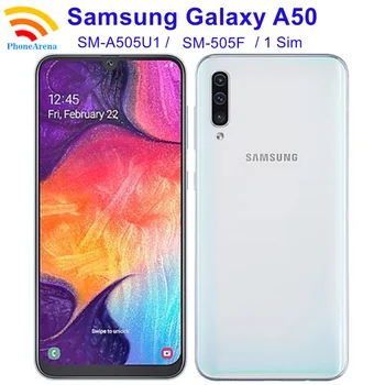 Originalus Samsung Galaxy A50 A505FD A505U1【98% Naujos】Atrakinta Smartphonach, 4 GB RAM, 64 GB ROM 6.4