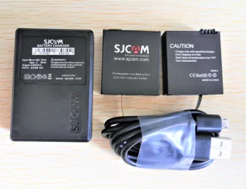 SJCAM SJ9/SJ10 Universal Baterijos (2x Baterijos + Kroviklis) 1300mAh Li-ion Baterija SJCAM SJ9/SJ10 Serijos fotoaparatai