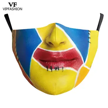 Vip Mados Cosplay Spalvinga Modelio Juokinga Veido Joker Grimace 3D Atspausdintas Veido Audinio Kaukės Helovinas Šalis, Suaugusiųjų Kaukė Mascarilla