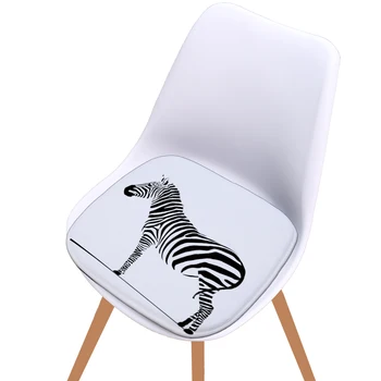 Zebras spausdinti super minkštas flanelė sėdynės pagalvėlės, animacinių filmų stiliaus kėdė pagalvėlė kačių namų virtuvės puošmena