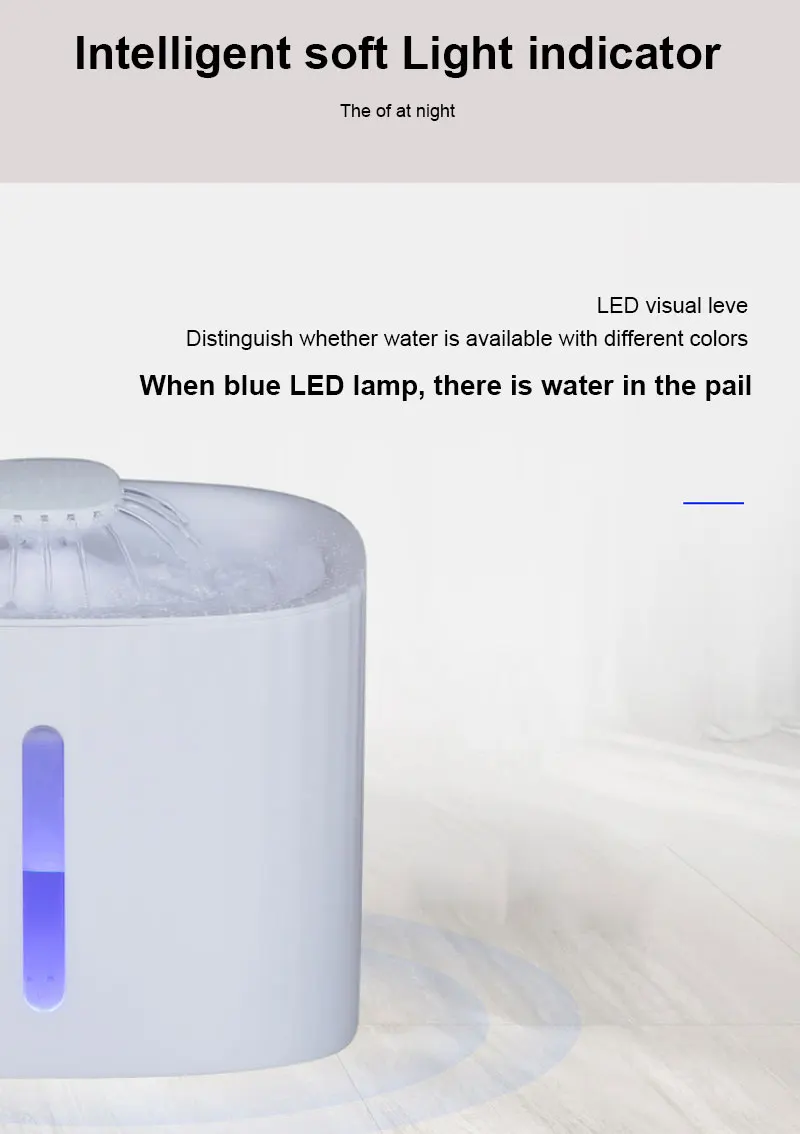 Automatinis Katė Fontanas Pet Geriamojo Vandens Dozatorius Elektros LED Šuo Geriamojo Fontano Vandens Cirkuliacijos Katė Finansuojančiojo Gerti Filtras 0