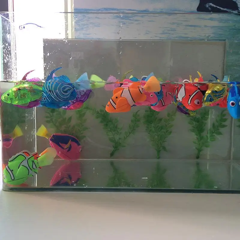 Elektros Žuvų Žaislas, Tikroviški Žuvų Žaislas Katė Žaislas su LED Šviesos, Vandens Aktyvuotas LED Plaukimo Žuvų Žaislas Kačiukas Katė Juokingi Žaislai Coxeer 5