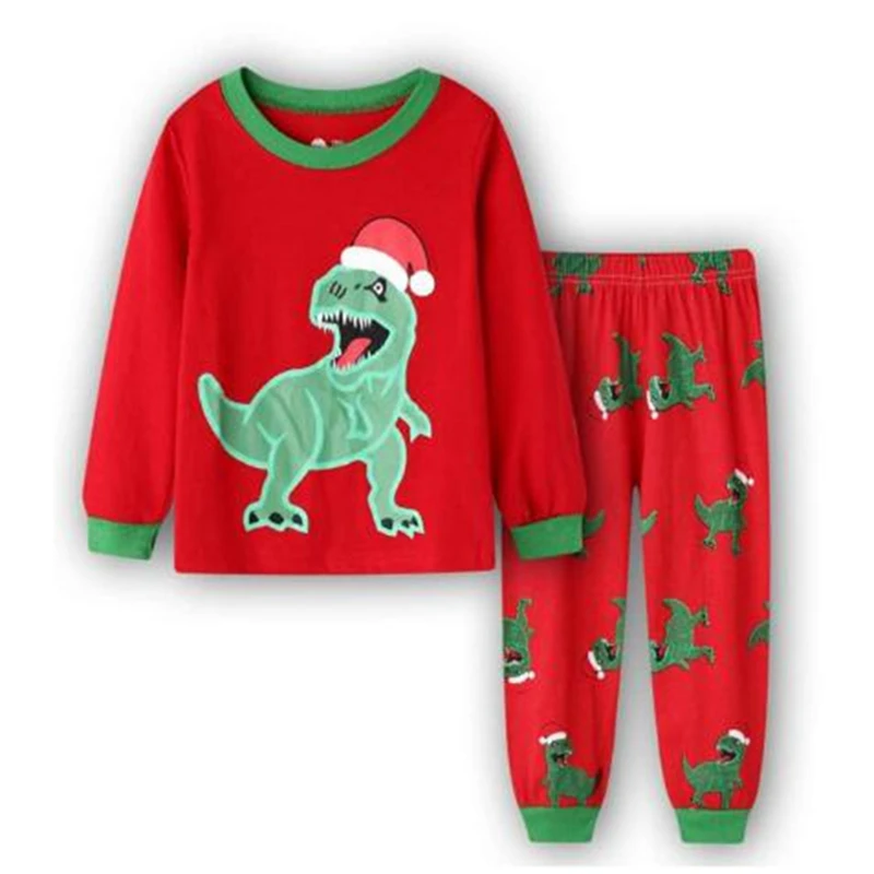 Kalėdų Kūdikių Berniukų Drabužiai Atitiktų Naujus Santa Kostiumai Mergaičių Naktiniai Marškiniai, Pižamos Rinkiniai X'Mas Tee Marškinėliai Kelnės Vaikams Pijamas Dovana Sleepwear 1