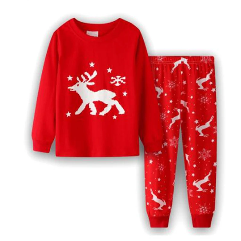 Kalėdų Kūdikių Berniukų Drabužiai Atitiktų Naujus Santa Kostiumai Mergaičių Naktiniai Marškiniai, Pižamos Rinkiniai X'Mas Tee Marškinėliai Kelnės Vaikams Pijamas Dovana Sleepwear 3