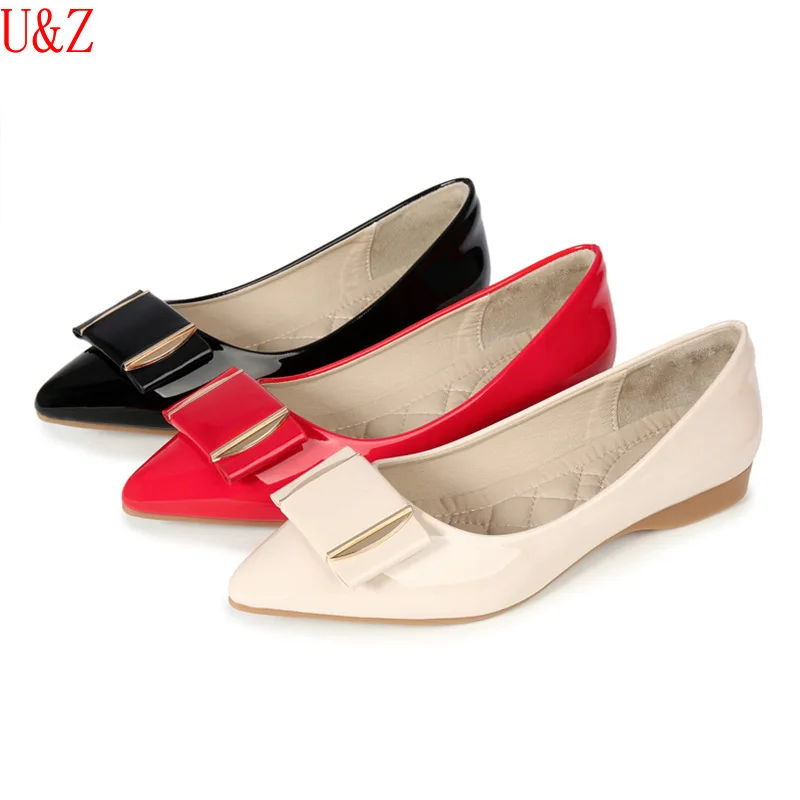 Moterų oficialų batai Aukščiausios kokybės Raudona/Juoda/Smėlio spalvos lakinės odos lankas butai pažymėjo tne 
