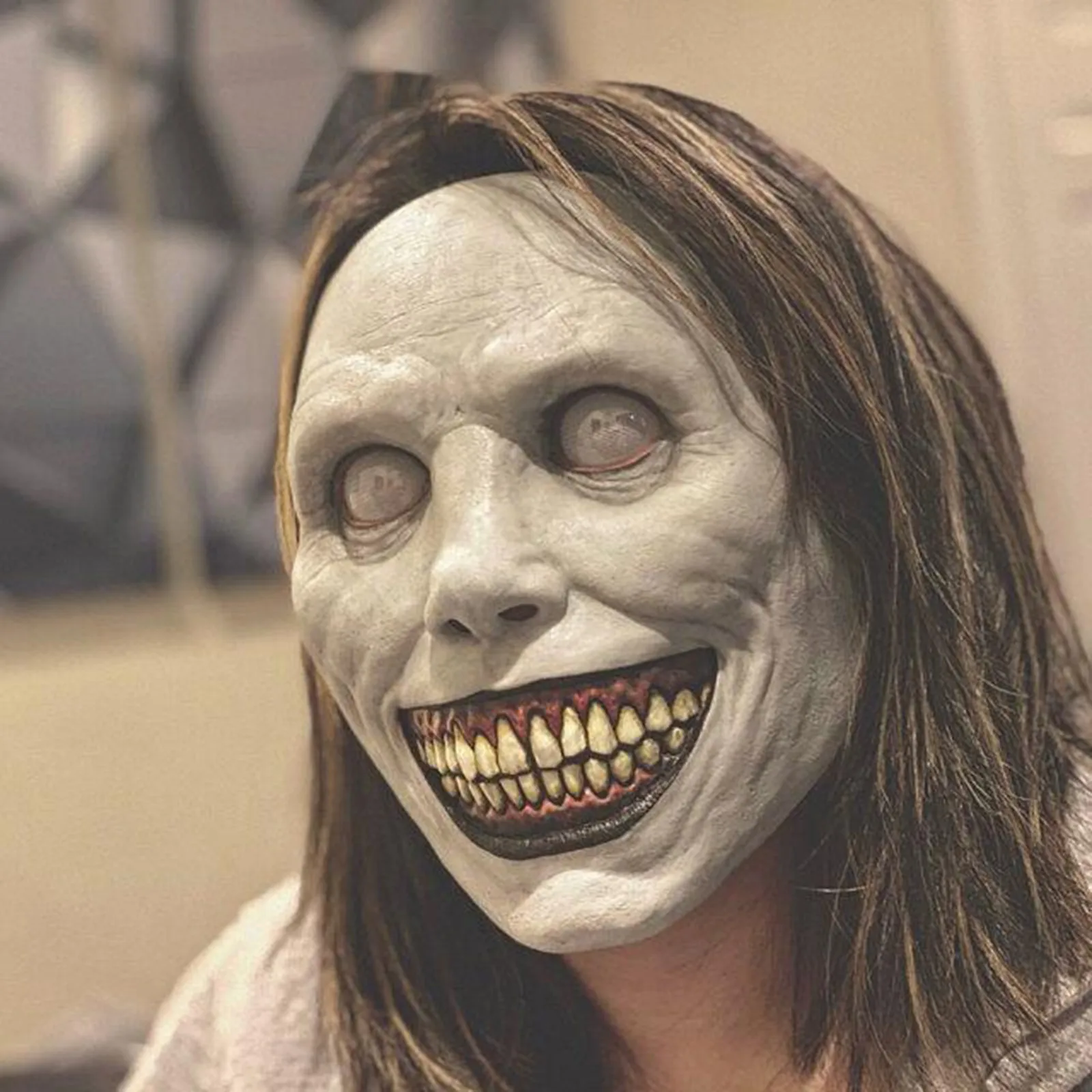 Šypsosi Demonų, Blogio Creepy Halloween Baisu Kaukė Šalies Prekių Cosplay Rekvizitai Praktinių Cosplay Kostiumų Staigmena Išdaiga, Pokštas 3