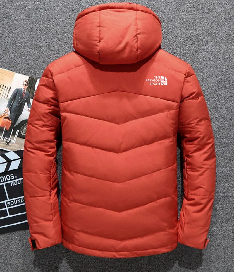 Žiemą Vyrai žemyn Striukės Parko išlaikyti šiltas Žemyn Apsiaustai su gobtuvu Soft shell Skrybėlę storio lauko slidinėjimo viršutiniai drabužiai vyrų Puffer jacket 5